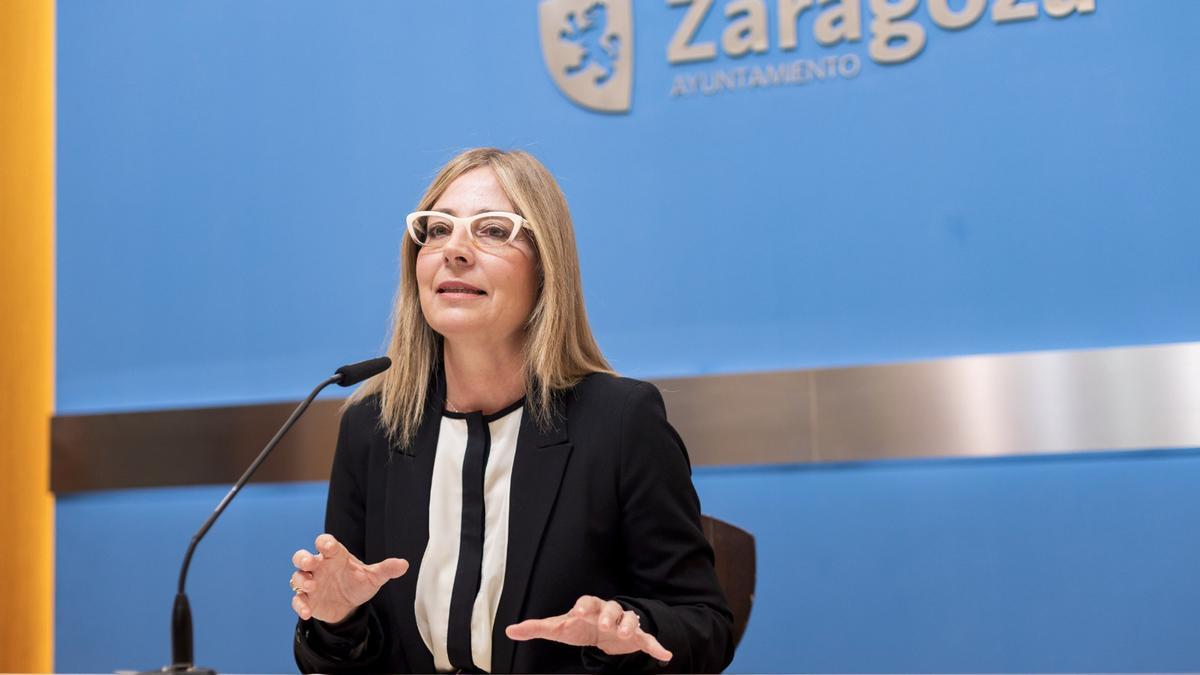 La concejala de Hacienda de Zaragoza, Blanca Solans, este martes.