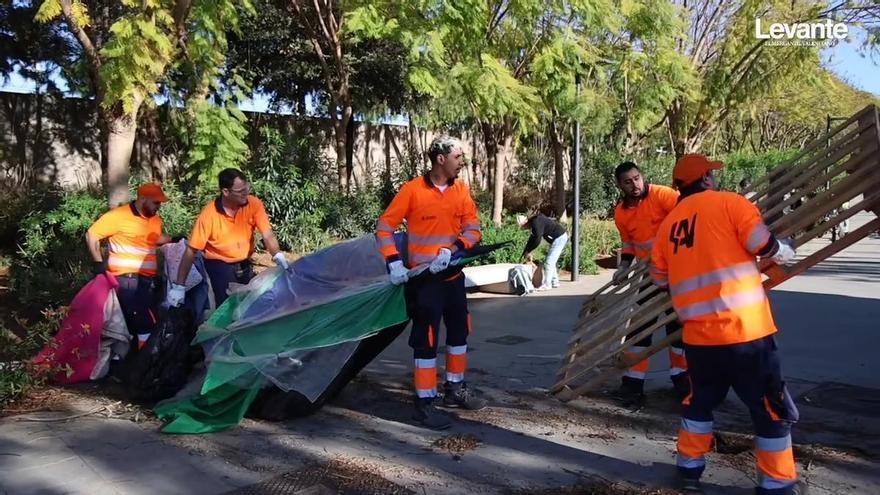 Desalojo de personas sin hogar del Parc Central