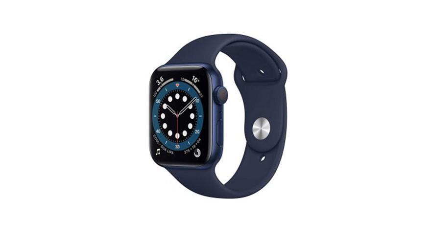 Apple Watch Series 6 (GPS, 44 mm) con caja de aluminio en azul, por menos de 400 euros.