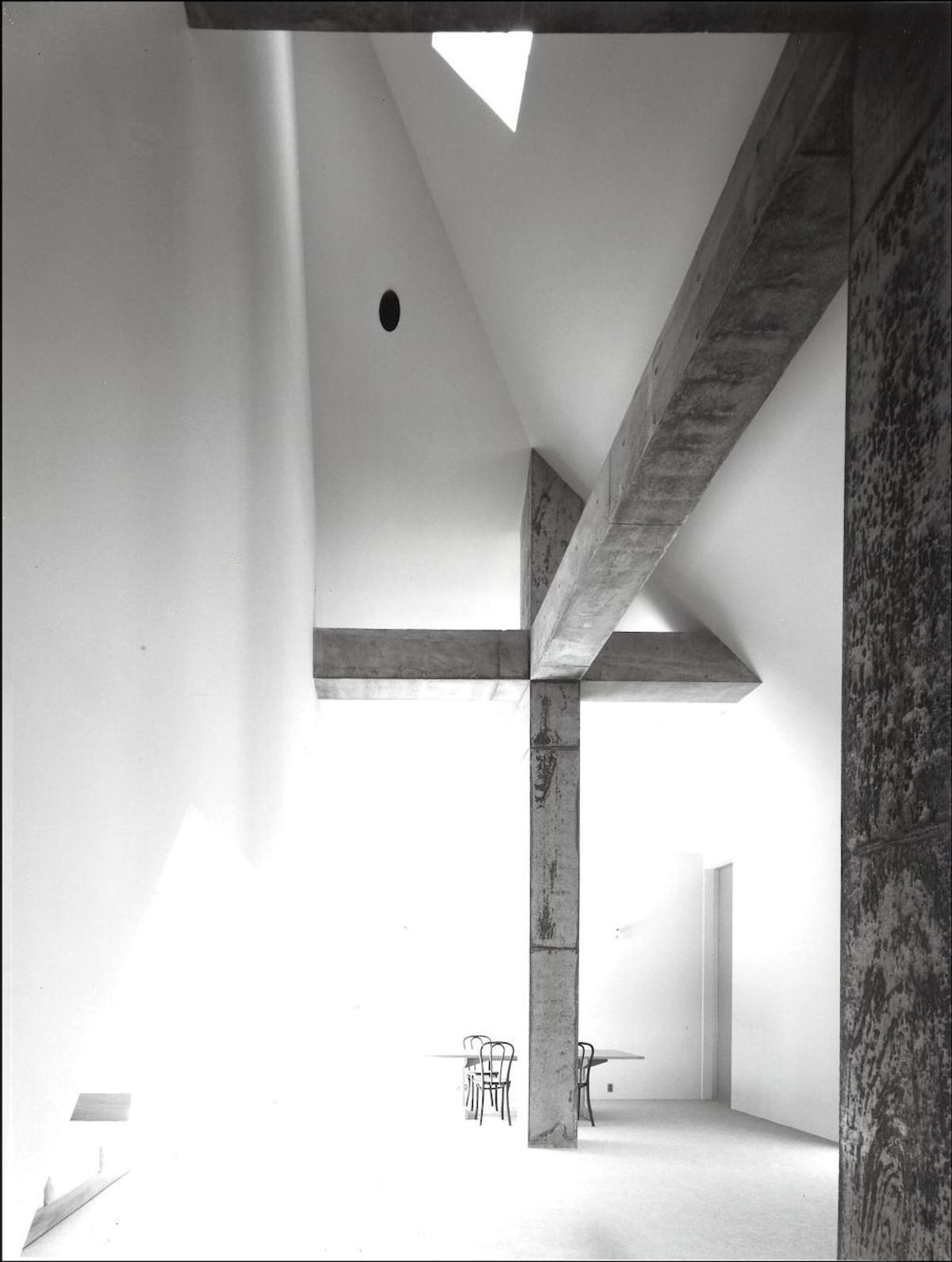 Una de las soluciones estructurales de Shinohara para una de sus casas.