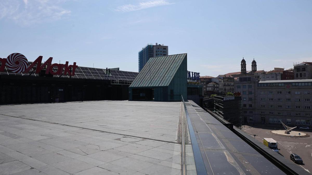 Vista parcial de la terraza de A Laxe, este sábado