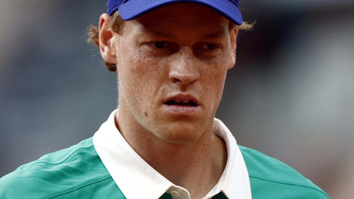 Jannick Sinner durante el partido de semifinales de Roland Garros