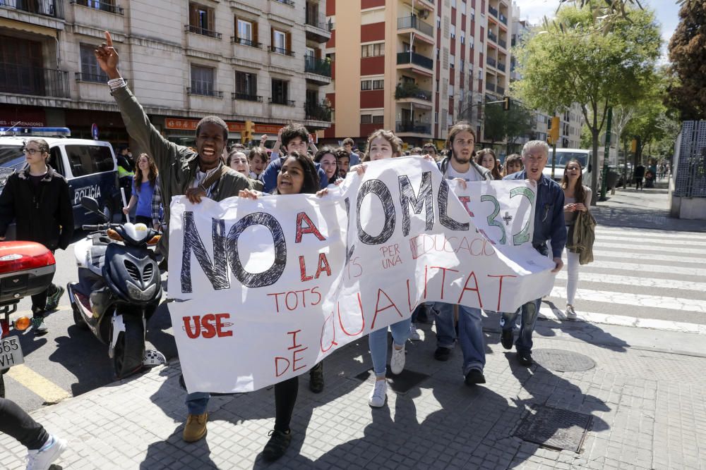 Un total de 6.000 alumnos de Balears hicieron huelga