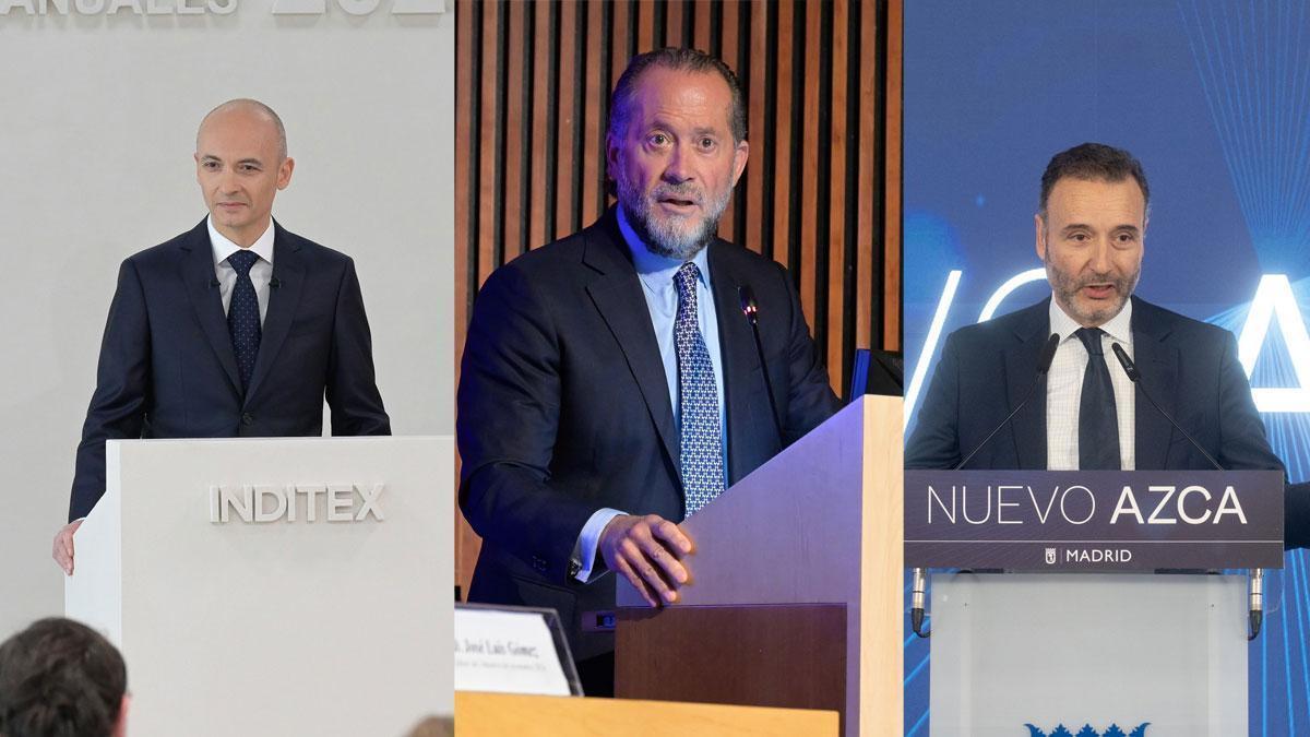 Óscar García Maceiras, Juan Carlos Escotet y Roberto Cibeira.