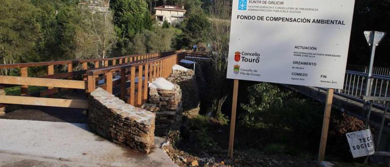 La Xunta aún no ingresó la aportación para la obra del puente de Remesquide. // Bernabé/Gutier