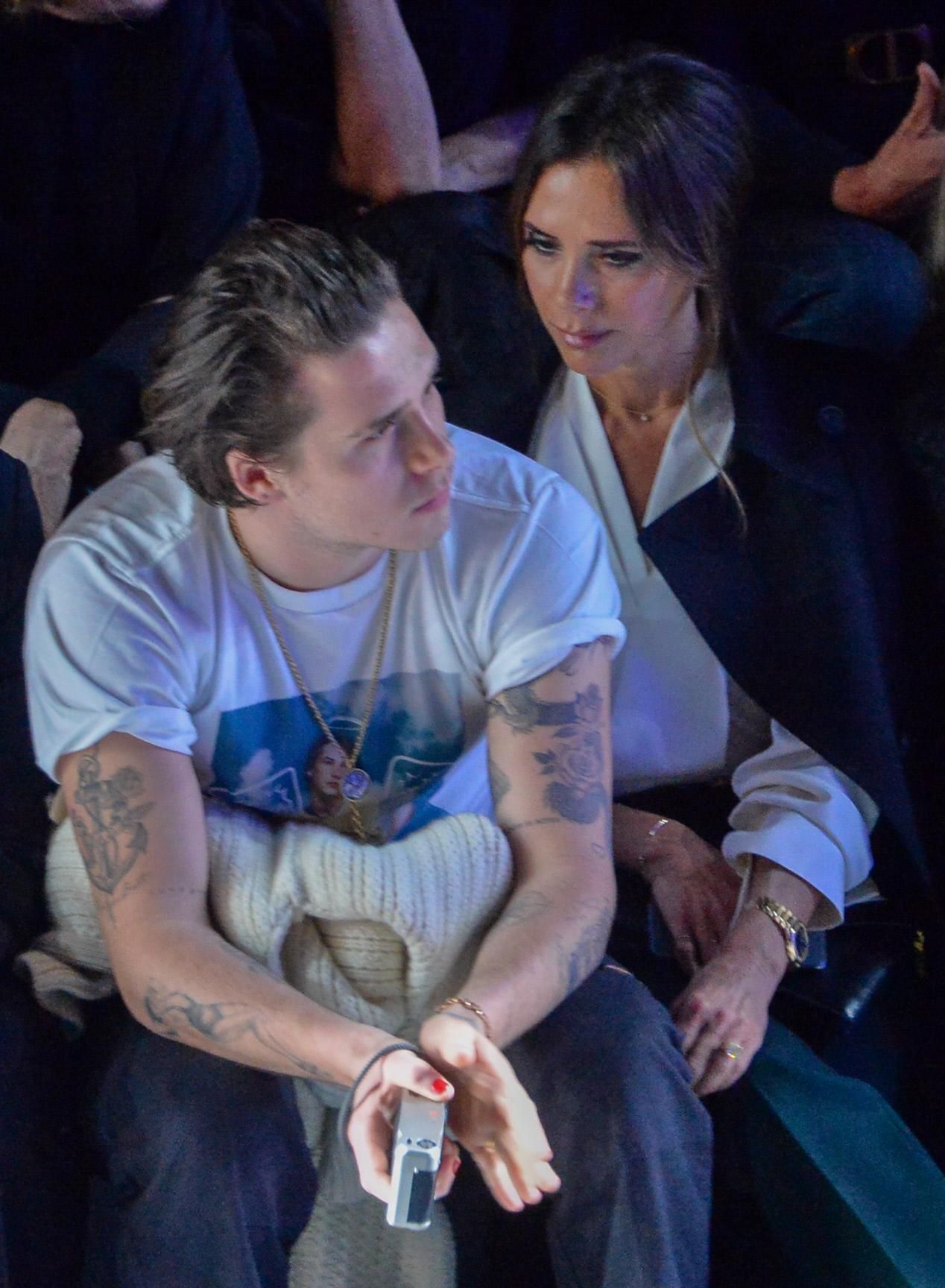 Brooklyn solía asistir a desfiles de moda junto a su madre