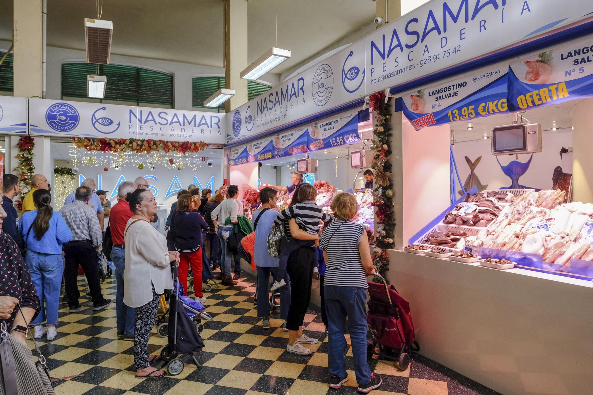 Compras en el Mercado Central para la cena de Nochevieja