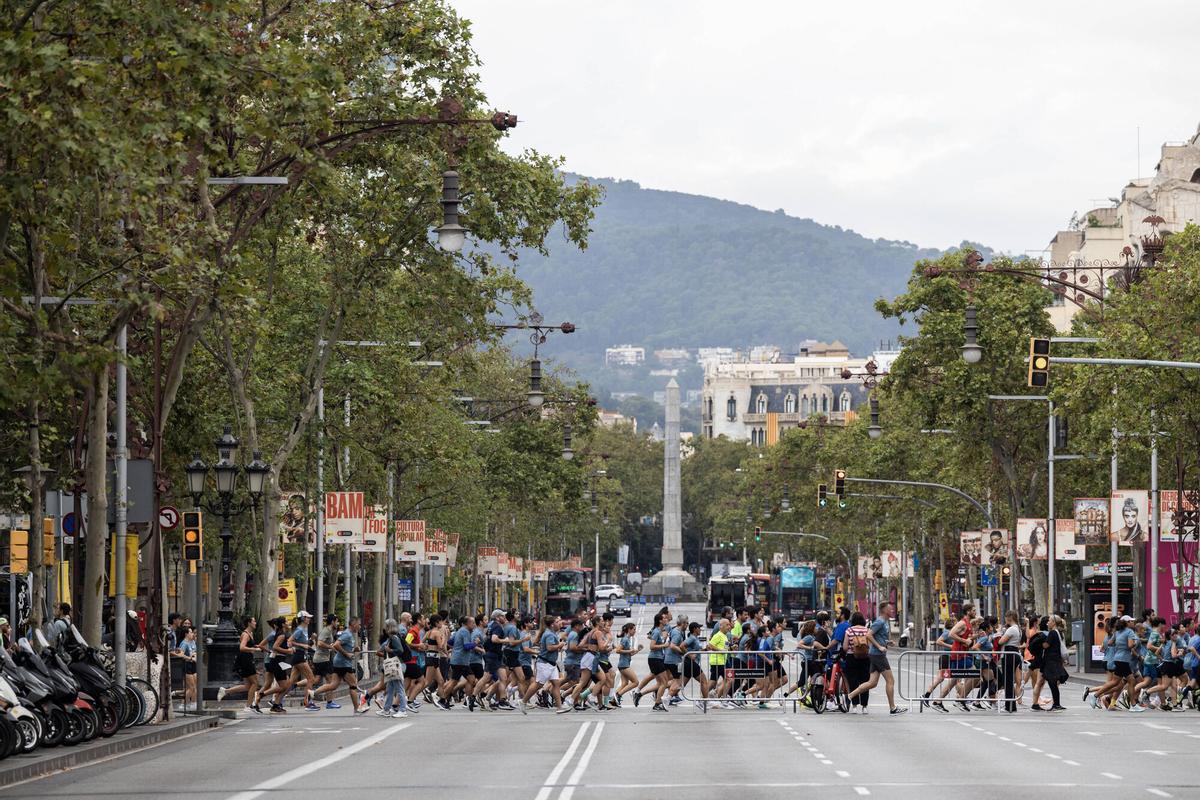 14.000 corredores participan en esta edición de la Cursa de la Mercè, en Barcelona.