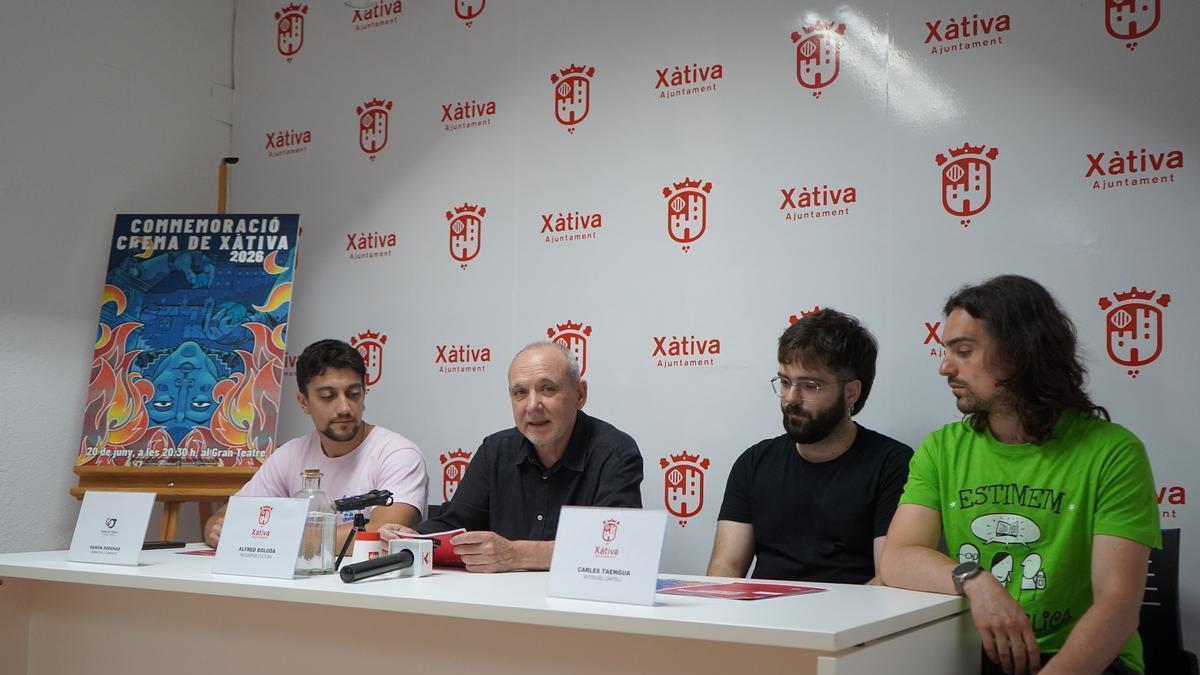 Presentación del espectáculo de la quema de Xàtiva.