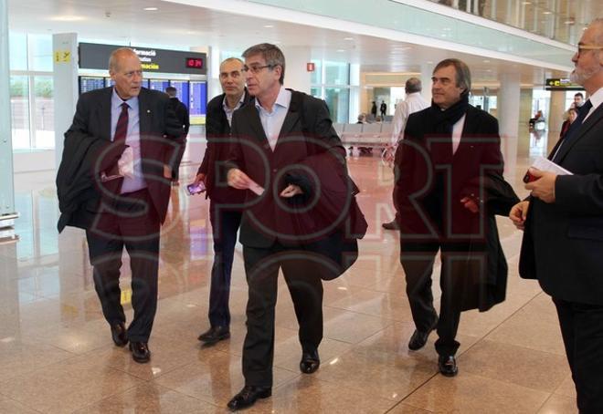 Las imágenes del Barça en el Aeropuerto de Castellón