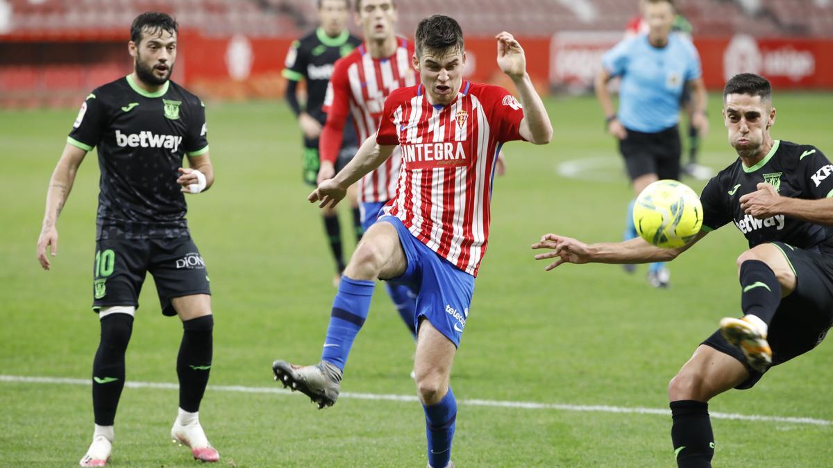 El partido entre el Sporting y el Leganés, en imágenes