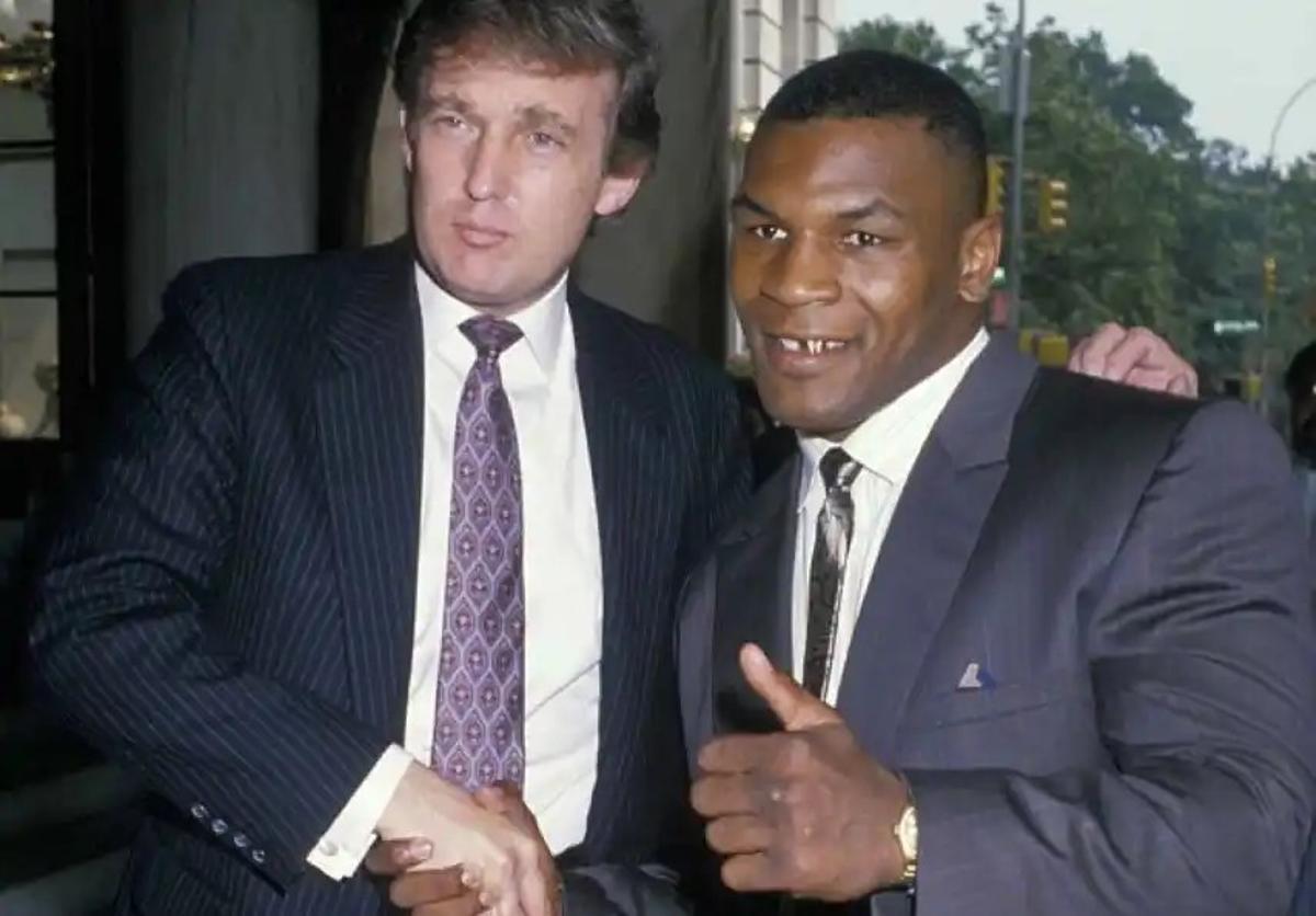 Donald Trump de joven con Mike Tyson.
