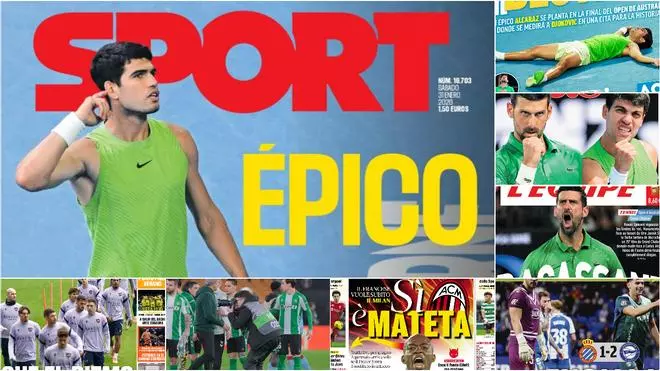 Los titulares tras la épica de Alcaraz y la derrota del Espanyol