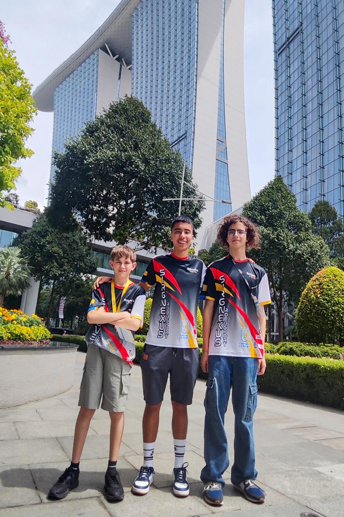 Los estudiantes de robótica en Singapur.