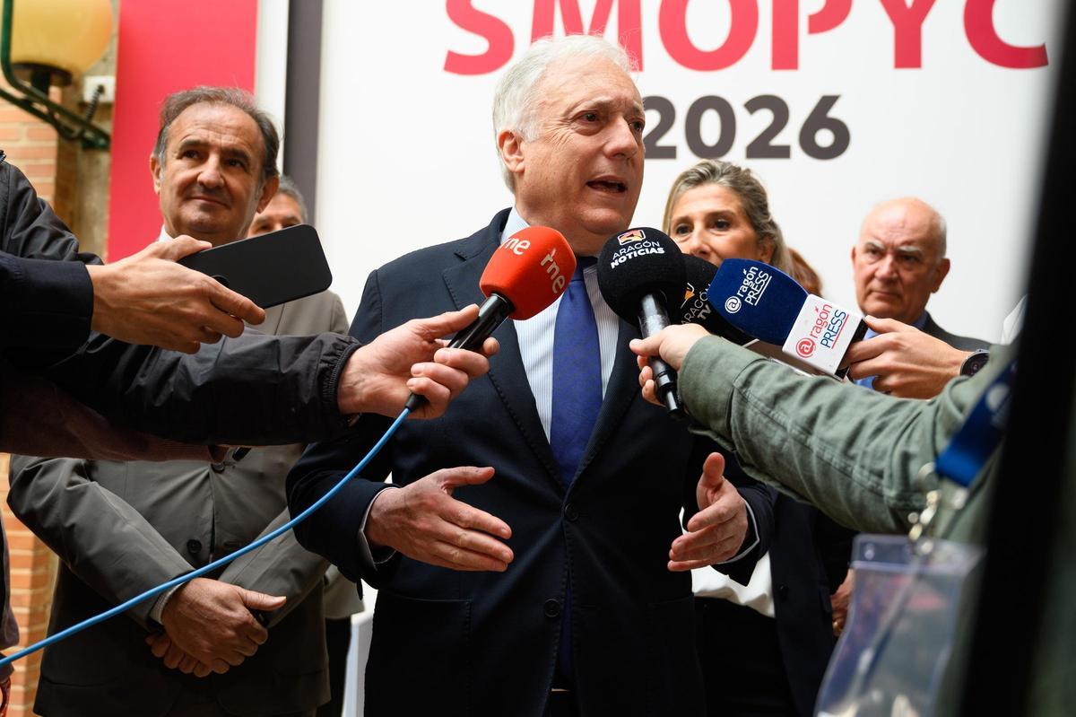 El consejero de Fomento del Gobierno de Aragón en funciones, Octavio López, este miércoles en Smopyc.