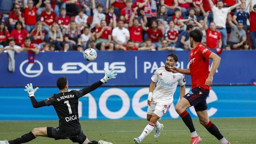 Un gol de Osasuna en el minuto 100 agrava la caída del Sevilla