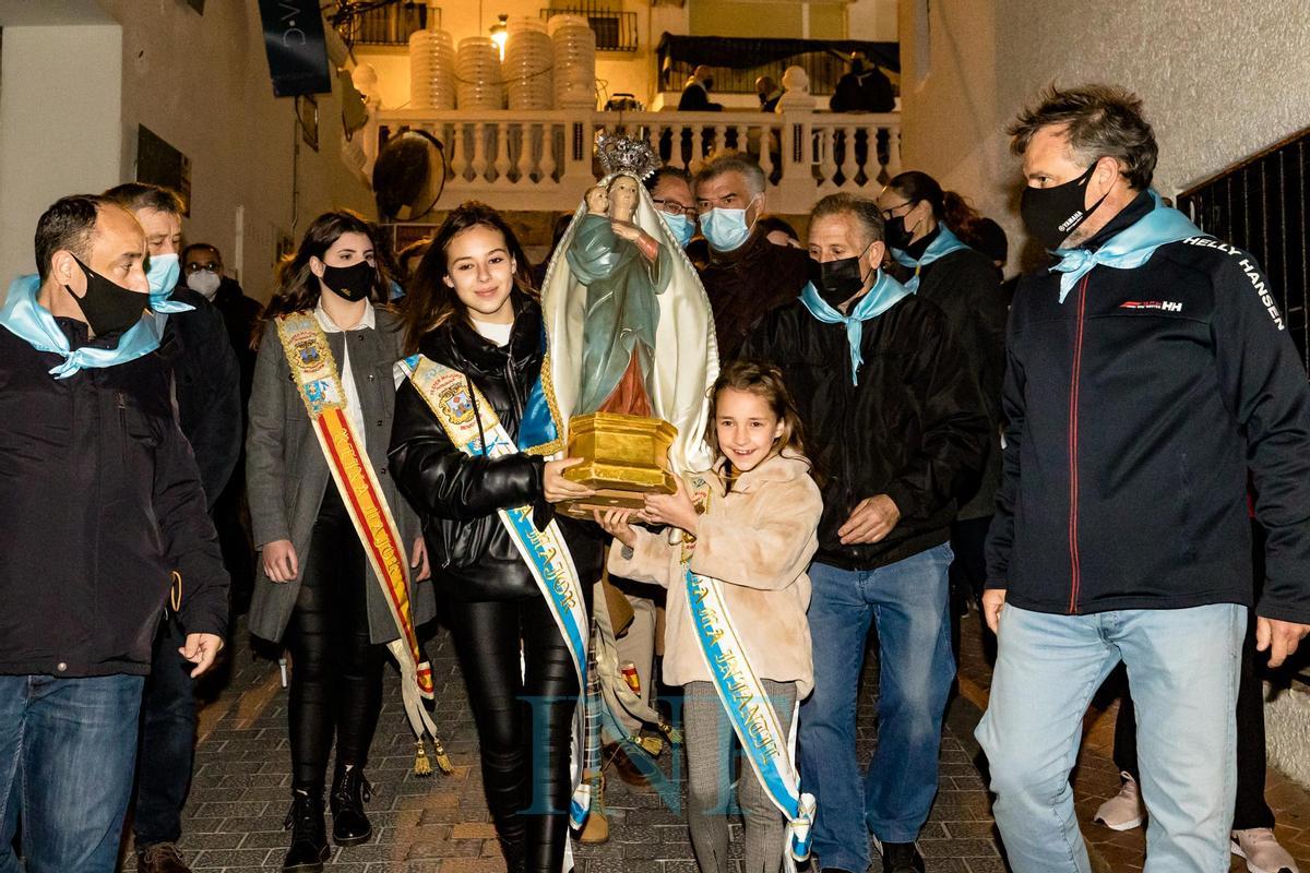 Dos años después de que el mundo se parara por el estallido de la pandemia de coronavirus, las puertas de la iglesia de San Jaime y Santa Ana se han vuelto a abrir al filo de las 5.30 de la madrugada para festejar de nuevo el 16 de Marzo, el día en el que se conmemora la Trobada de la Mare de Déu