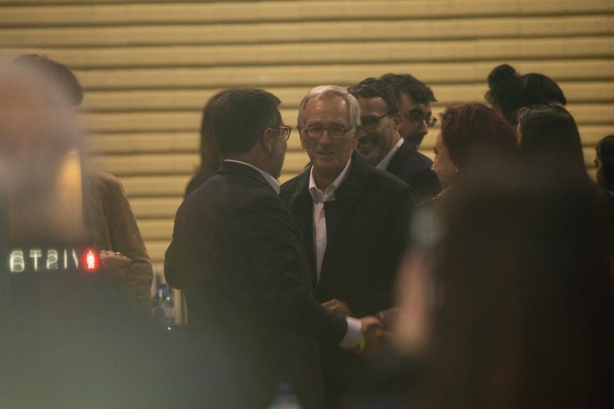 Trias, en la cena con afiliados de Junts.