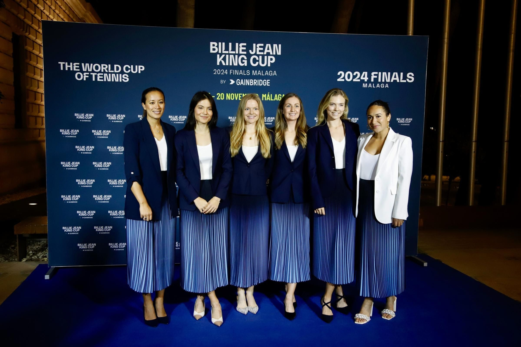 Alfombra roja Billie Jean King Cup en el Palacio Martín Carpena.