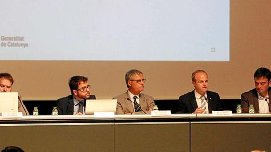 Representants del Govern a la presentació a Girona del projecte