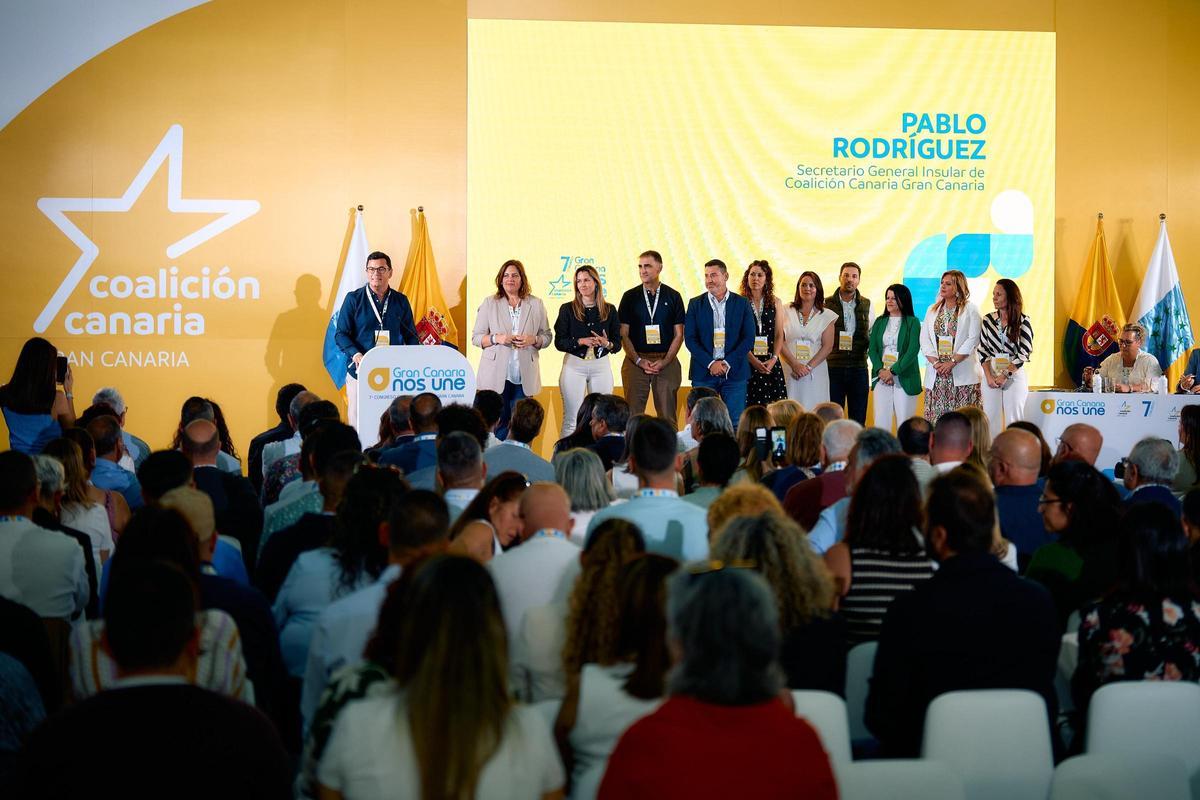 Pablo Rodríguez durante el 7º Congreso insular de CC en Gran Canaria.