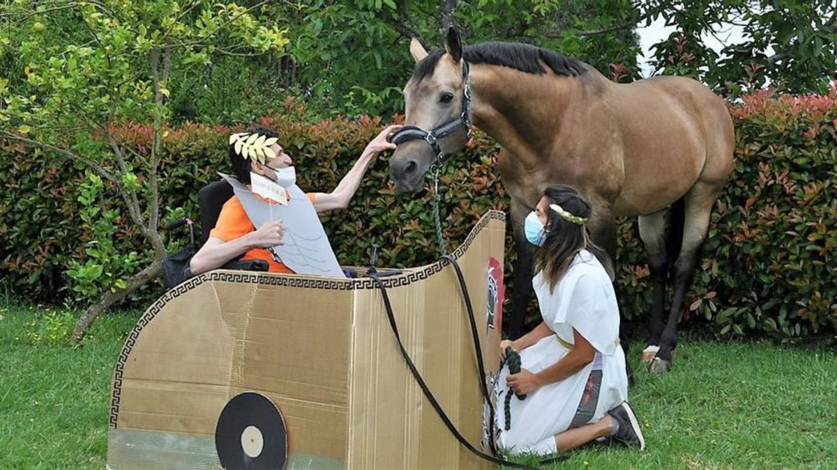 Un caballo en la feria romana de Aspace. |   // L.O.