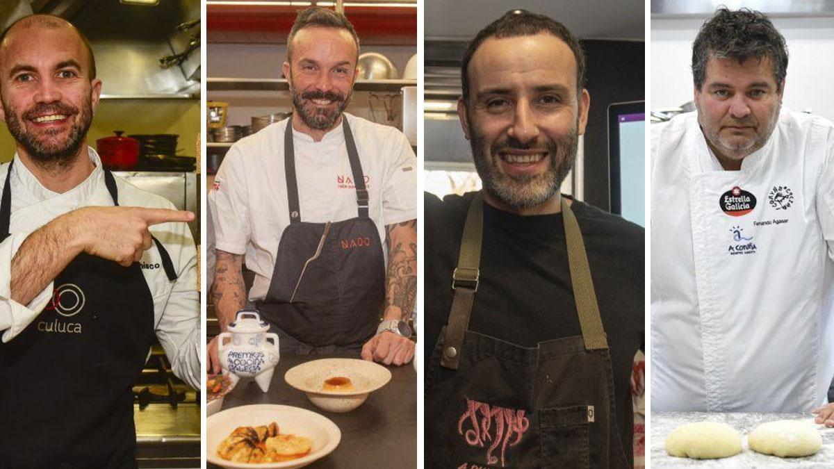 Los cocineros Chisco Jiménez, Iván Domínguez, Gorka Rodríguez y Caco Agrasar.