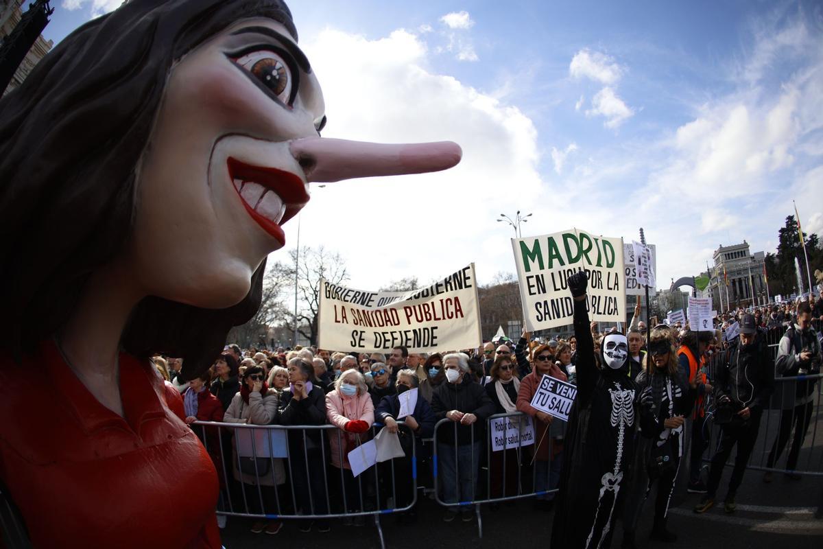 Manifestación en defensa de la sanidad pública en Madrid