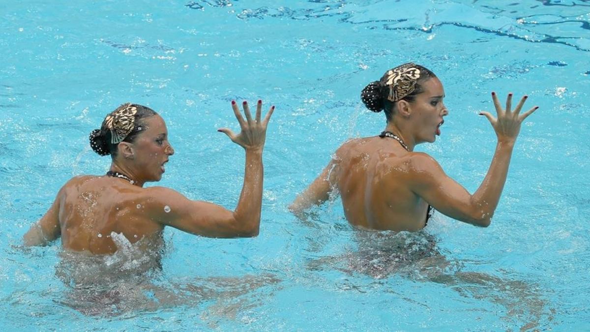 Gemma Mengual y Ona Carbonell, durante la última actuación en Río