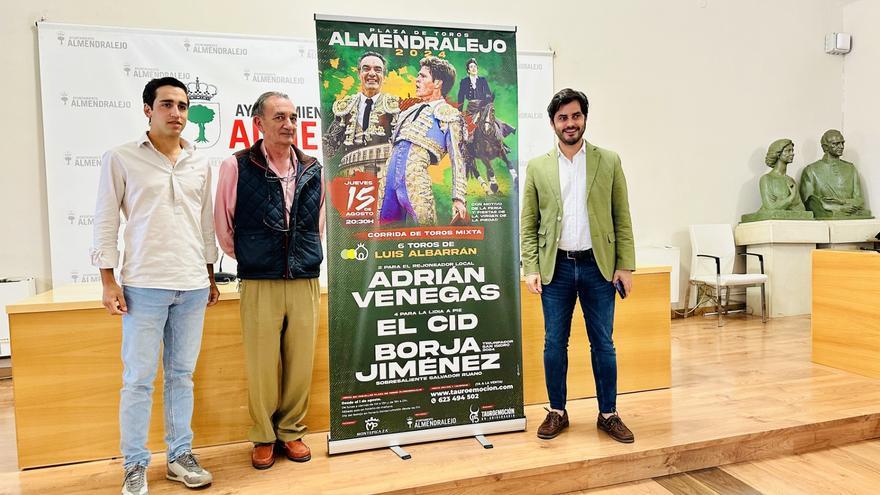 Borja Jiménez, El Cid y Adrián Venegas, cartel taurino para el 15 de agosto