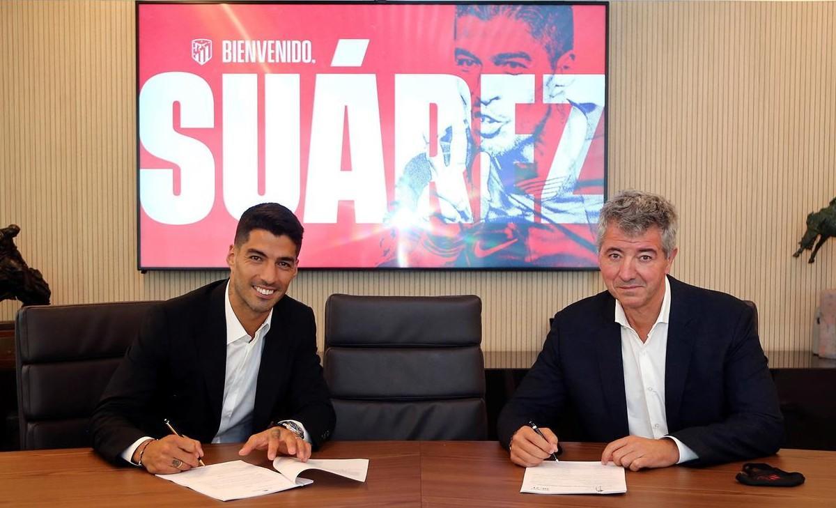 Miguel Ángel Gil Marín, durante la presentación de Luís Suárez