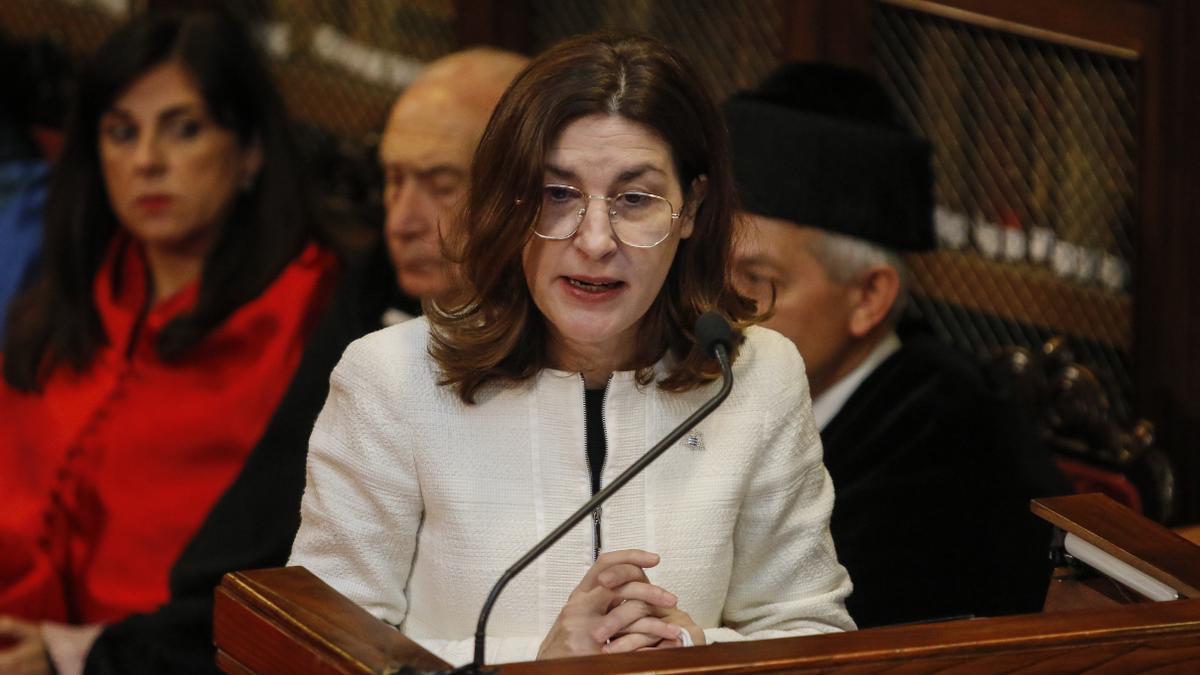 María Fernández Pérez, en un momento de su intervención