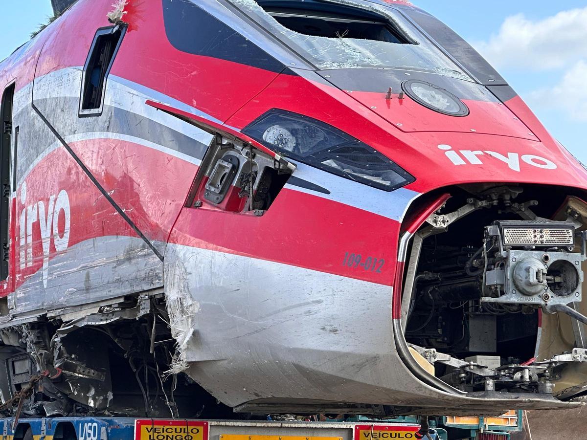 Uno de los vagones del Iryo accidentado en Adamuz.