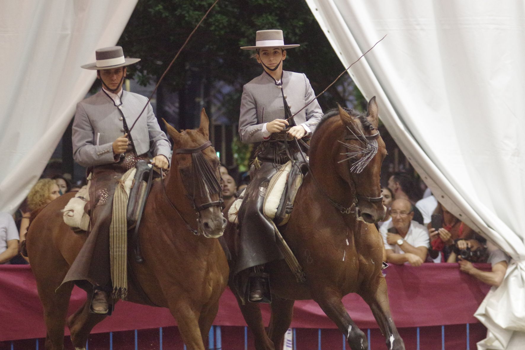 Exhibición ecuestre en el Real de la Feria de Málaga 2022