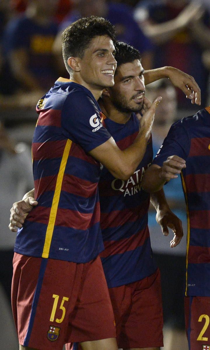 Luis Suárez y Sergi Roberto anotaron los goles de la victoria del Barcelona en el Rose Bowl de Pasadena