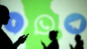 El icono de Whatsapp, en el centro de la imagen.