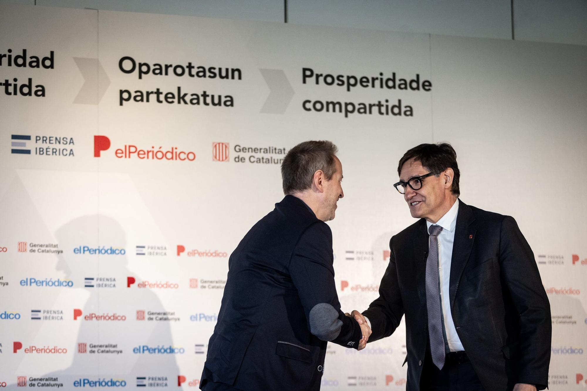En imágenes | Desayuno informativo organizado por EL PERIÓDICO DE ARAGÓN con Salvador Illa y Pilar Alegría en Zaragoza