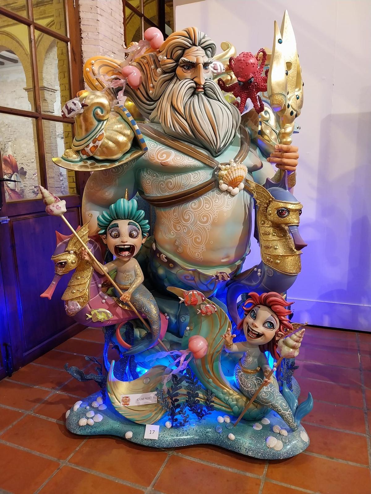 "Ninot indultat" en la categoría de fallas grandes, de Camí Nou.