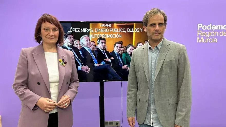 Podemos denuncia los vínculos de López Miras con la "fachosfera": 150.000 euros en cuatro años