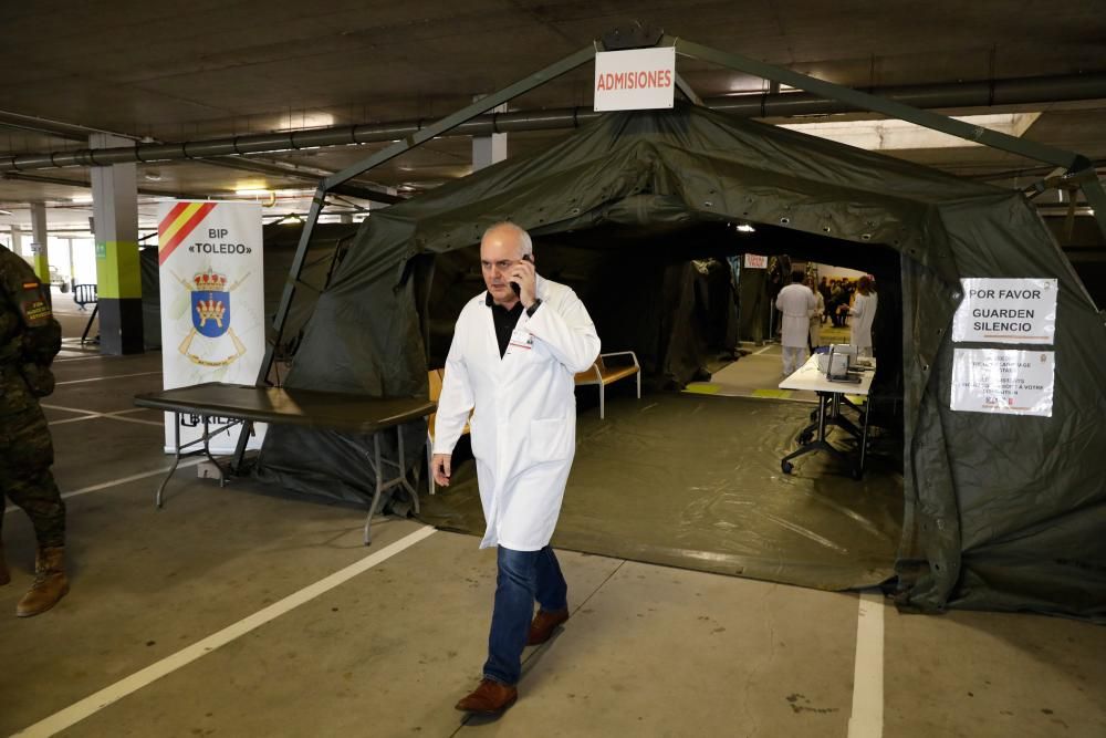 Así es el hospital de campaña del HUCA