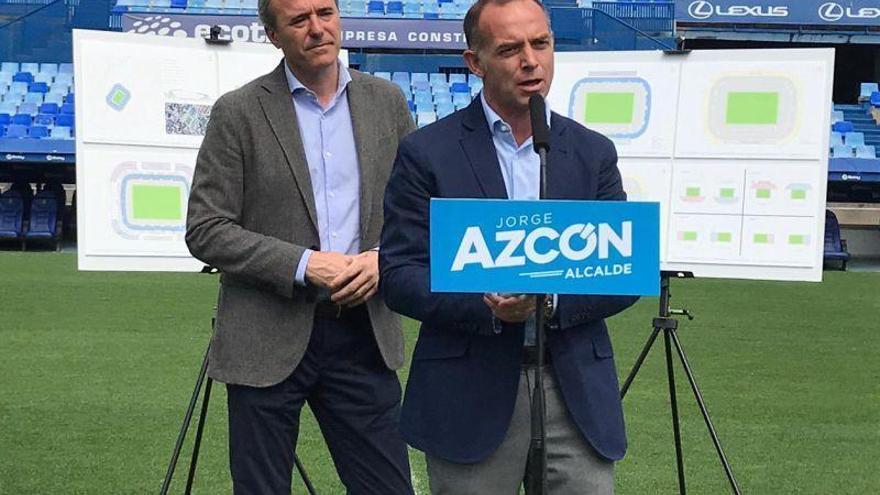 Azcón afirma que el Real Zaragoza &quot;colaborará económicamente&quot; en la reforma de La Romareda