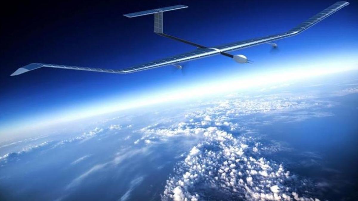 El Airbus Zephyr S, un pseudosatélite de gran altitud lanzado en 2018 por la Agencia Espacial Europea y que voló durante más de 25 días en su vuelo inaugural.