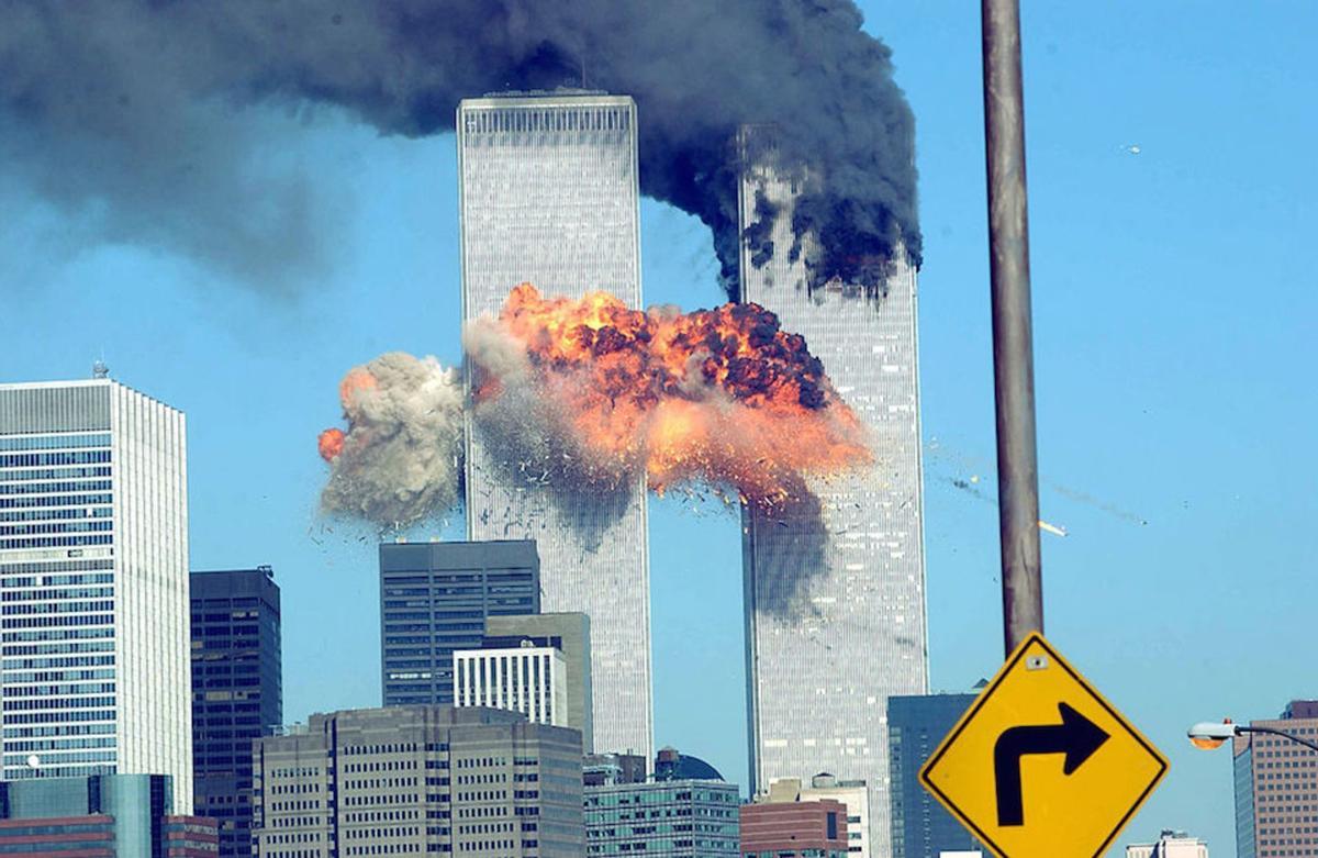 El 11-S mientras el segundo avión impactaba contra el WTC de Nueva York.