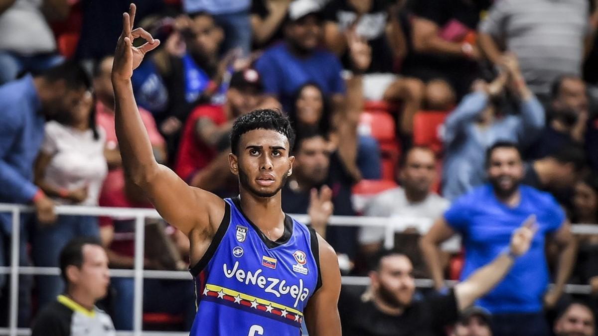 Garly Sojo, en un partido con la selección de Venezuela