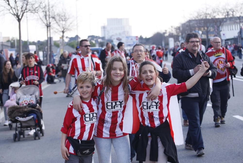 L'afició del Girona FC a Reus.