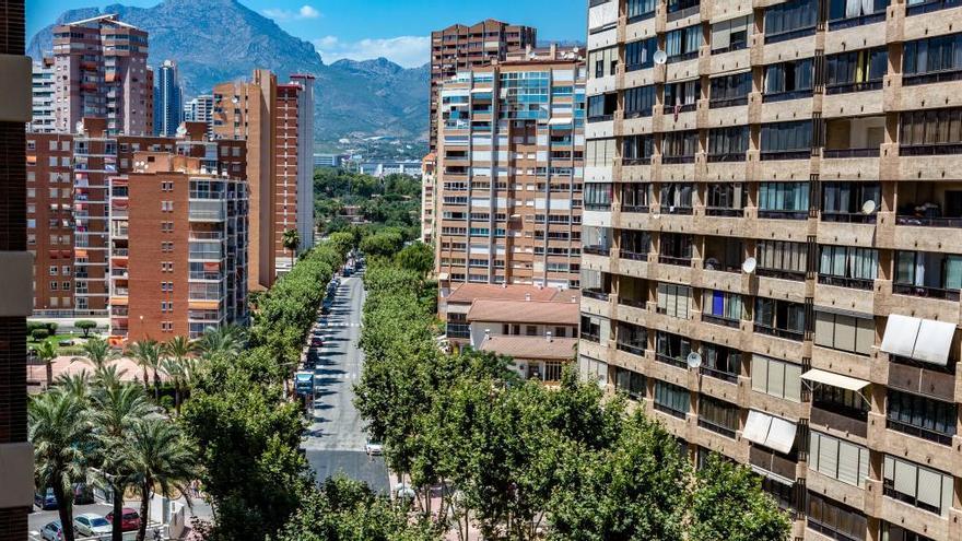 Vista aérea de la avenida de Juan Fuster Zaragoza, donde se reordenará el tráfico a partir de la semana que viene.