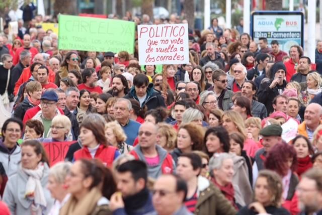 Manifestación en Ibiza