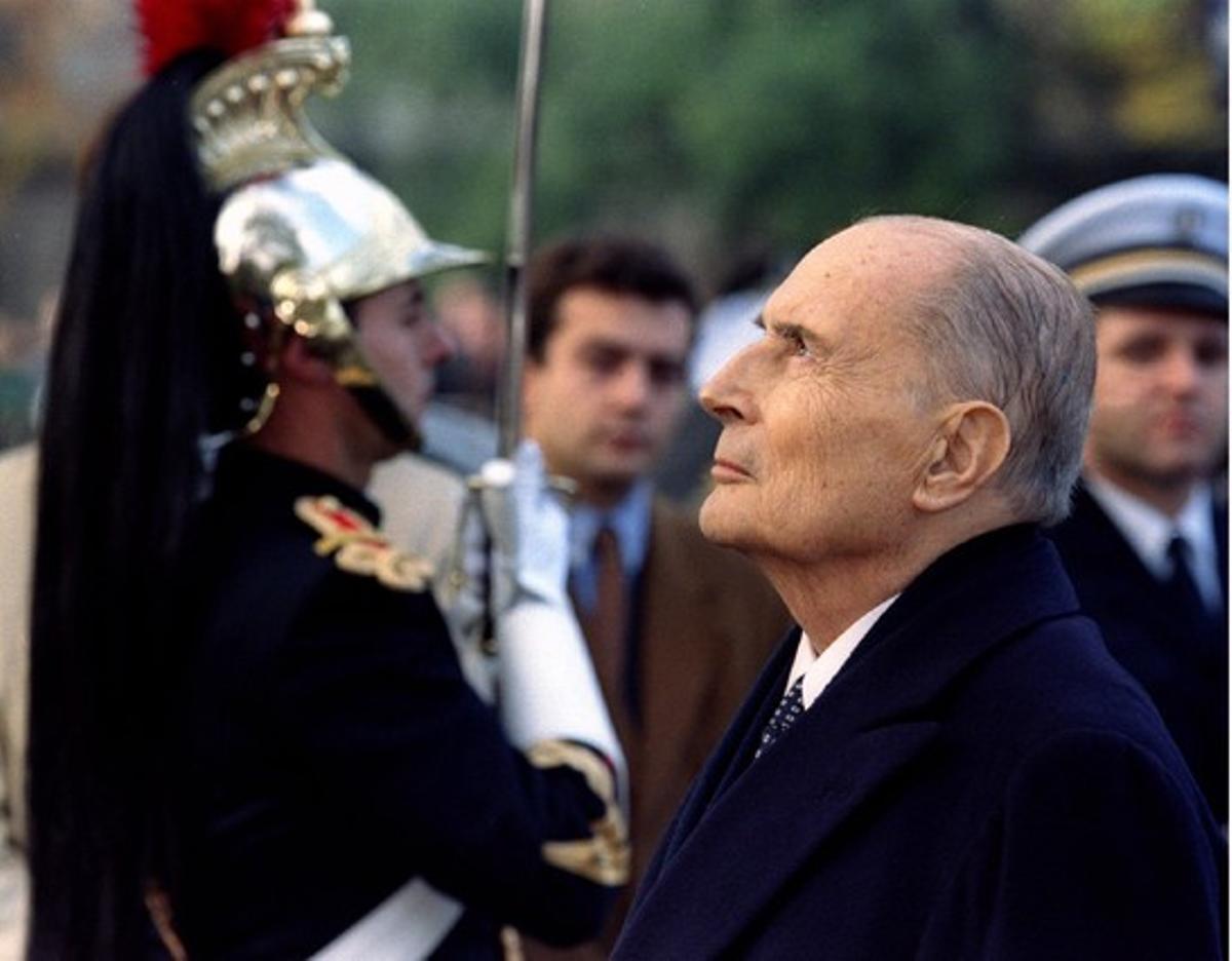 François Mitterrand, en una acte commemoratiu a París, l’11 de novembre de 1994.