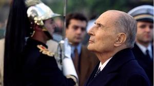 François Mitterrand, en una acte commemoratiu a París, l’11 de novembre de 1994.