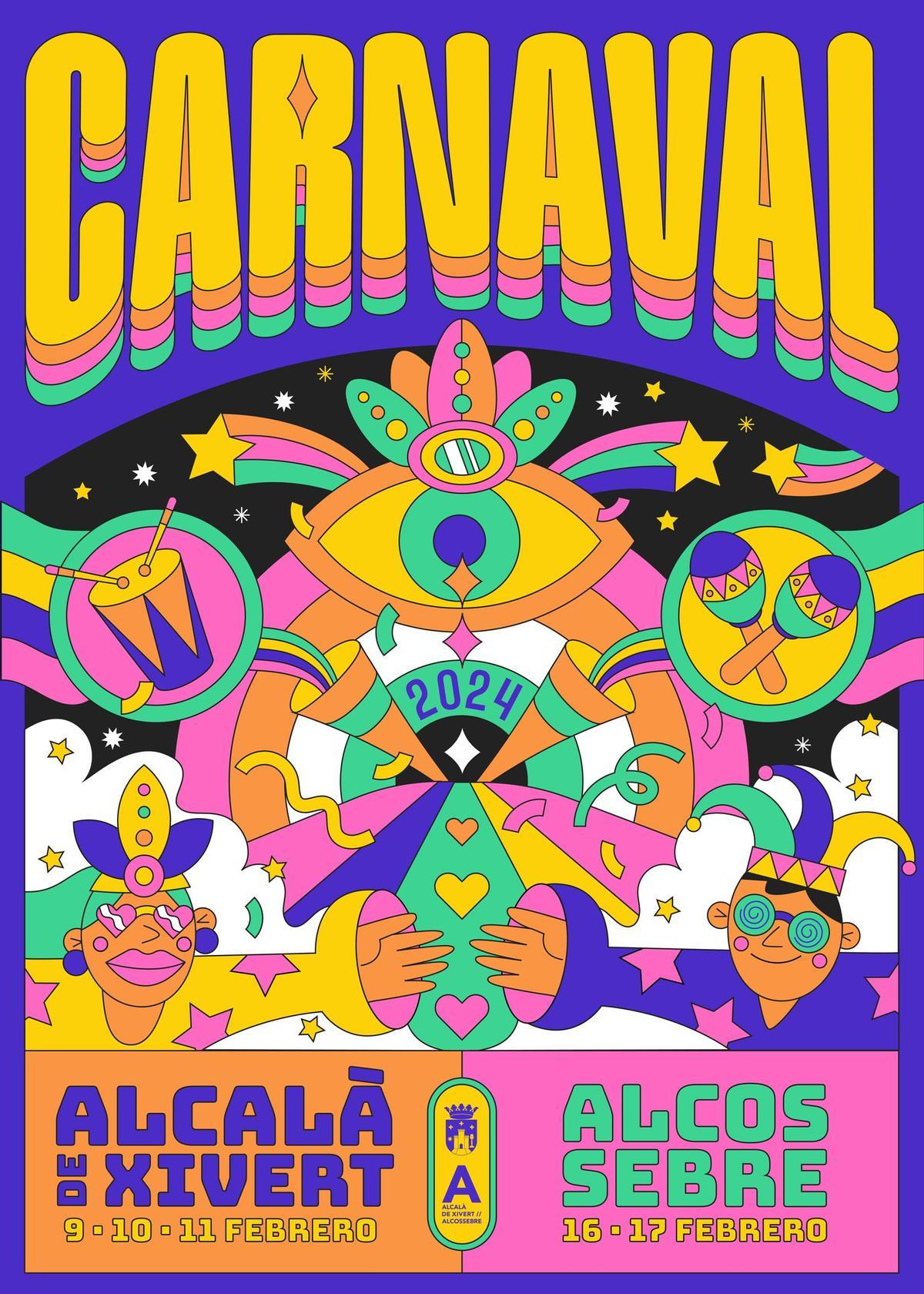 Cartel del Carnaval de Alcalà y de Alcossebre del 2024